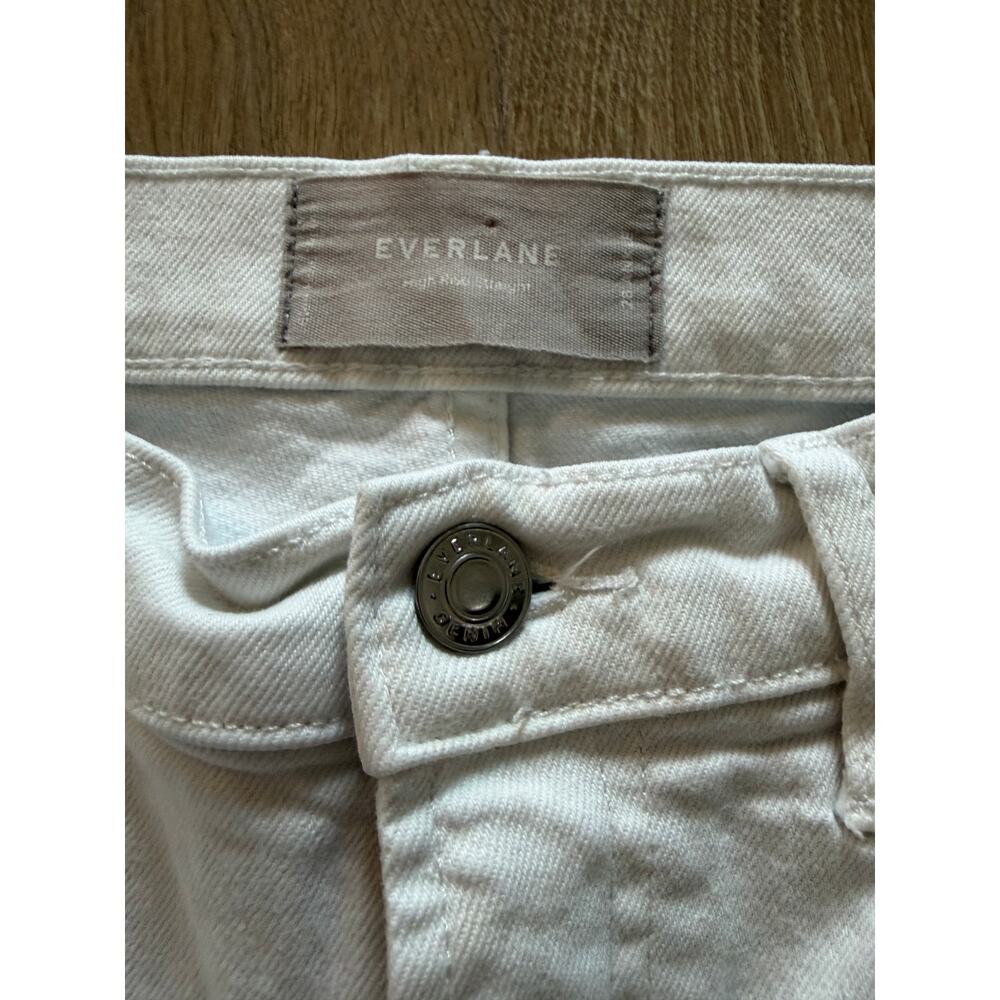 Everlane High Rise Straight White Jeans Women’s 28 Ankle Crop Minimalist - Picture 2 of 4